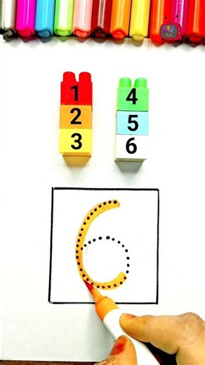 Number 6 Count + Write 🔢 | Blocks Counting + Tracing Easy Trick ✏️ | ABC Lulu TV