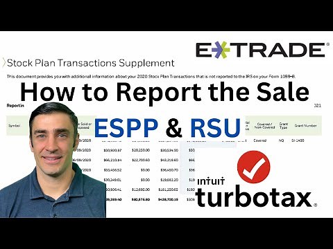 How to report sale of ESPP and RSU on tax return – TurboTax #1