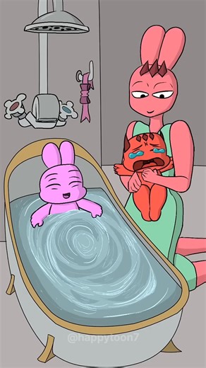 ‏Baby Cleaning #animation #Squid #anime #baby #babylove