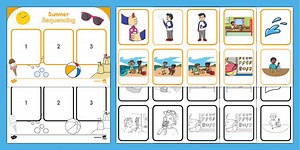 Summer Sequencing Cards Activity
