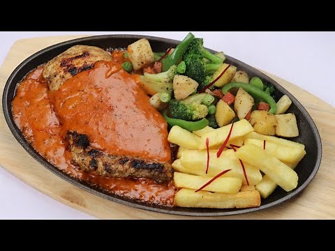 Chicken Steak,Chicken Sizzler,Quick And Easy Recipe By Recipes Of The World