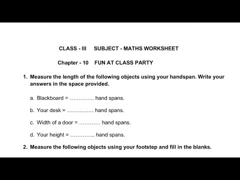 Fun At class party worksheet Class 3, Maths NCERT new book chapter 10 solution with explanation