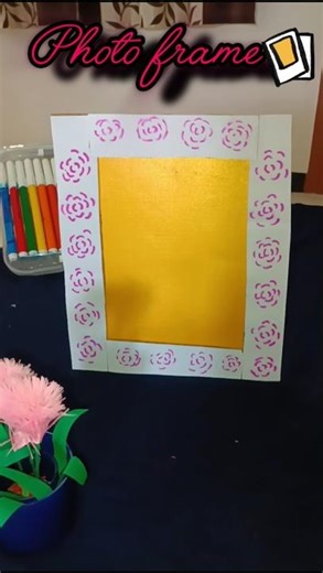 💞beautiful photo frame making 💞#shorts #easypapercraft #diy #photoframe #frame #craft💞💞
