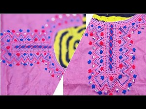 Stunning Hand Embroidery Neck Design | Easy & Beautiful DIY Embroidery Tutorial