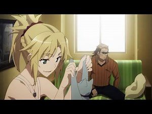 Cute Mordred Playing With Cat