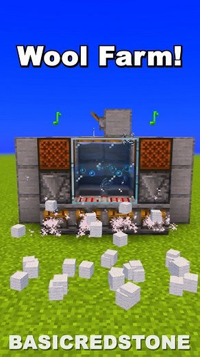 BasicRedstone on Instagram: "Minecraft Wool Farm! #minecraft #minecrafttutorial #minecraftfarm"