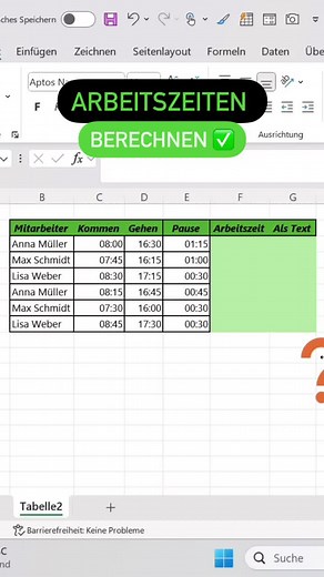 Arbeitszeiten berechnen in Excel: So funktioniert's!