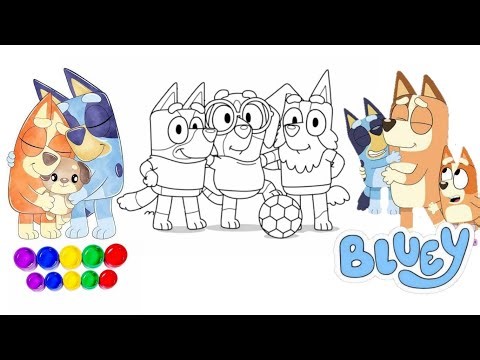 Bluey Honey Mackenzie Playing Football ⚽ Drawing | Bluey