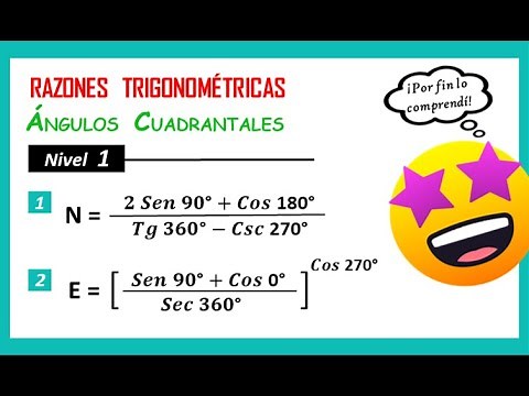 Razones Trigonométricas de Ángulos Cuadrantales (NIVEL 1)