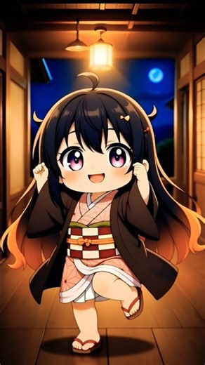 Demon Slayer Cinematic Loop | Chibi Kamado Nezuko | Night Mood Dance | 鬼滅の刃