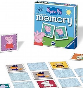 Ravensburger Peppa Pig Mini Memory Game - Matching Picture Snap Pairs Game for Kids Age 3 Years and Up
