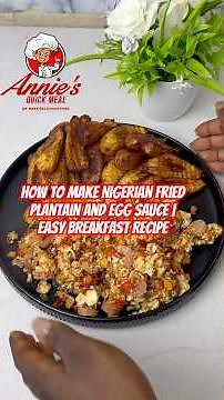 How to Make Nigerian Fried Plantain and #eggsauce | #NigerianFood #EasyRecipes #BreakfastRecipe