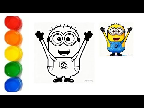 How to coloring Minions for kids and toddlers