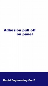 Adhesion pull off test on panel