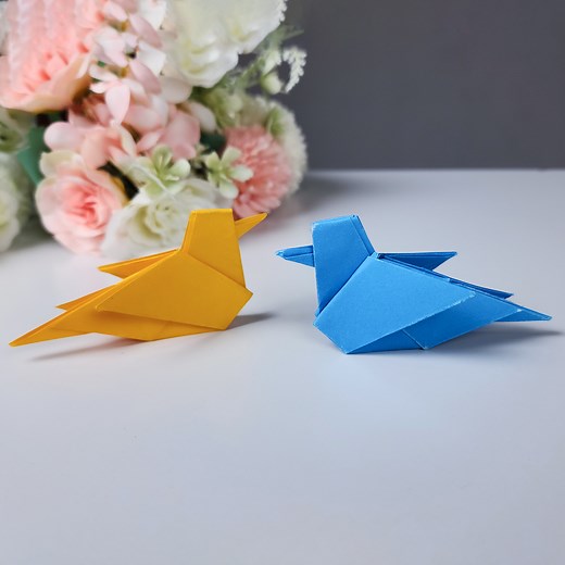6.7K views · 52 reactions | Delve into the enchanting world of origami with our captivating tutorial on making paper birds! In this video, we'll teach you how to fold and shape a delightful origami bird using simple techniques. | DIY Crafts & Art | Facebook
