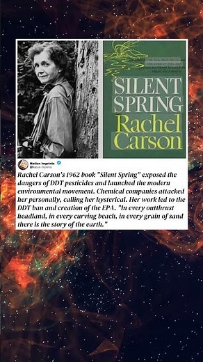 Rachel Carson Silent Spring Book Launched Environmental Movement #RachelCarson #SilentSpring #Pestic