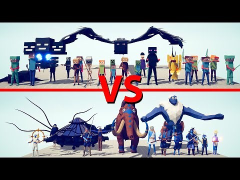 MINECRAFT Team vs BOSSES Team Totally Accurate Battle Simulator TABS