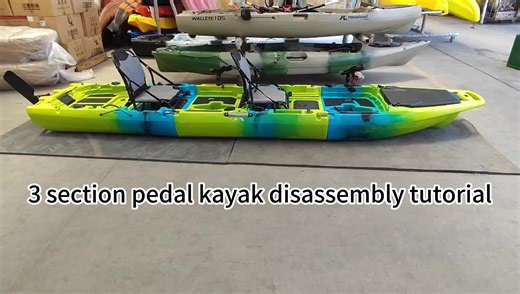 14FT Double Seat Modular Fishing Pedal Kayak for 2 Person Sit on Top Fishing Kayak PE Material CE Certificate Canoe