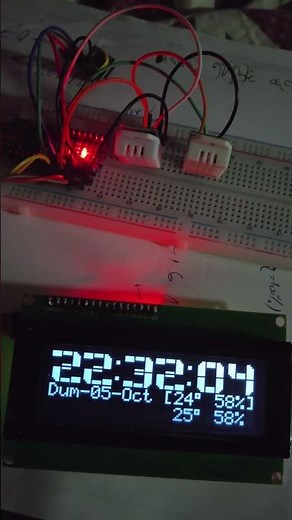 Big Characters Weather RTC Clock