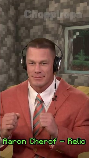 John Cena listening to Aaron Cherof - Relic and dancing in minecraft