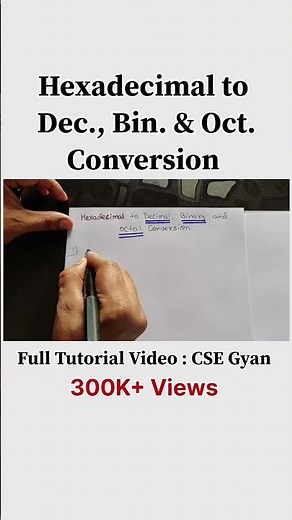 Learn the easy shortcut to convert Hexadecimal to Decimal, Binary & Octal 🔢💡