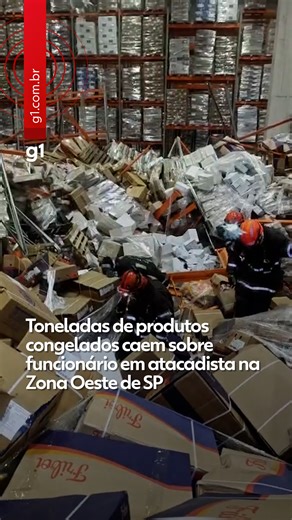 Resgatado por bombeiros - Um operador de empilhadeira ficou ferido após um grave acidente ocorrido na madrugada desta quarta-feira (18) em um atacadista localizado no acesso à Rodovia Anhanguera, no km 25, na região da Jaguara, na Zona Oeste de São Paulo. Um vídeo registrou o momento em que cerca de mil as prateleiras de pallets com mercadorias congeladas cai sobre o funcionário. De acordo com o Corpo de Bombeiros, a ocorrência foi registrada por volta das 4h, quando equipes foram acionadas para