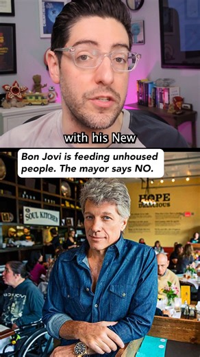 59K views · 2.1K reactions | Bon Jovi’s New Jersey restaurant is trying to help unhoused people, but the mayor wants to shut down (Sources: People, NJ dot com, NJ Advance Media, The Cut, JBJ Soul Kitchen website) | Pop Culture Brain | Facebook
