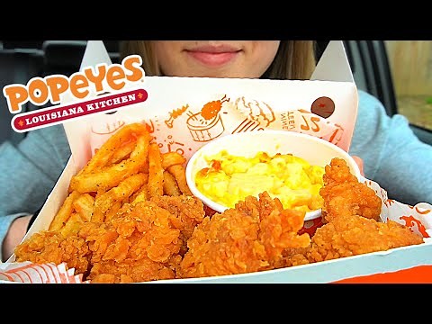 ASMR POPEYE'S CHICKEN NUGGETS CAR MUKBANG (No Talking) EATING SOUNDS
