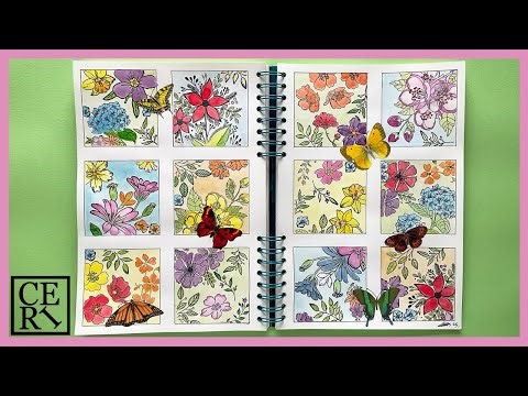 Creative Grid Journaling with Watercolour and Stamping Techniques