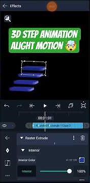 3D STEP ANIMATION ALIGHT MOTION 👌🤯 #shorts