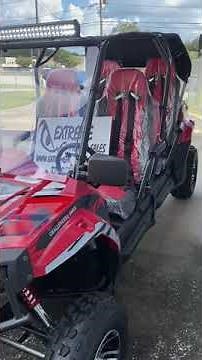 Trailmaster Challenger 4 Seater 200ex EFI Dune Buggy UTV Cart Go RED ‪@ExtremeMotorSales‬