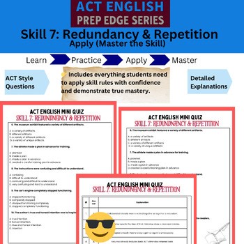 ACT English Edge: Step 3 Apply – Skill 7 Redundancy| Master the Rules