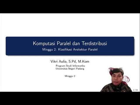 Klasifikasi Arsitektur Paralel - Komputasi Paralel dan Terdisribusi Minggu 2