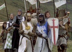 ‘Monty Python and the Holy Grail’ minus the jokes, a ‘modern’ trailer