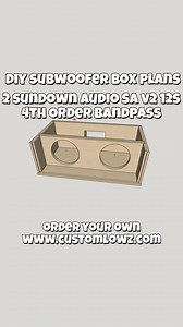 4th Order Bandpass Subwoofer Box Plans for (2) Sundown Audio SA v2 12s | CustomLowz