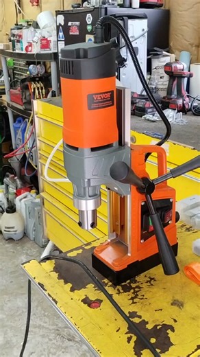 This thing is a beast!!....#metalfabrication #magneticdrill #vevor #tools #shoplife #heavyequipmentmechanic #drilling @Haidee_Vevor @Vevor_US