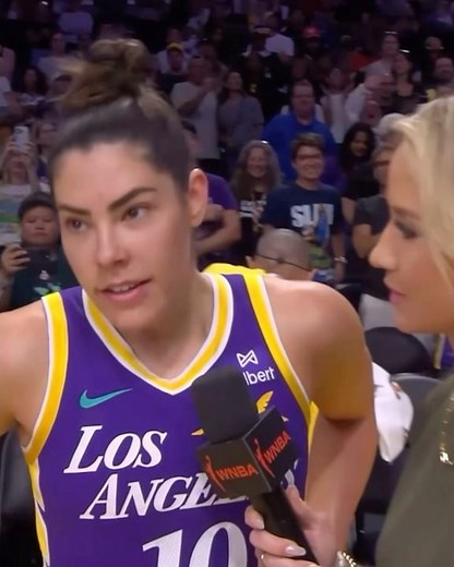 Kelsey Plum postgame sideline interview (part 1)