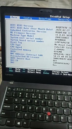 How to enable disable Uefi or Legacy #laptop #windows