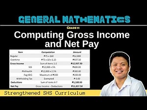Computing Gross Income and Net Pay | Grade 11 General Mathematics | Q1 W1