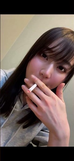 cute Japanese girl smoking 9