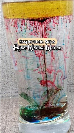 Eksperimen Sains - Hujan Warna Warni #eksperimen #stemeducation
