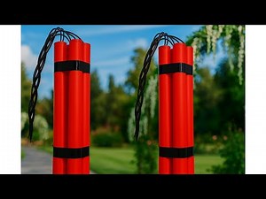 💥 Nicky Bigs Novelties Adult Fake Dynamite Red TNT Plastic Prank Pretend Explosive Bomb Pack Film 🎬