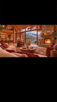 (NO MID-ROLL ADS) Cozy Autumn Soft Jazz for Work, Study 🍂 Relaxing Jazz & Warm Fireplace Ambience