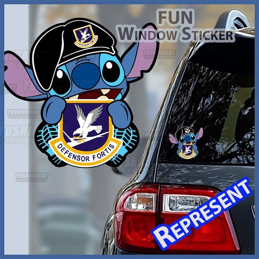 USAF SFS Stitchy Defender Vinyl Decal | Air Force 3P0X1 Military Police Car Laptop Sticker | Security Forces Gift | Defensor Fortis - Etsy.de