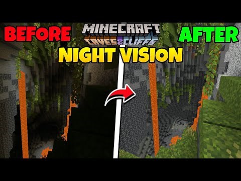Night Vision Texture Pack In MCPE/Bedrock - (1.17+/1.18+) - Minecraft PE/Be