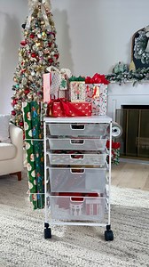 Wrap your gifts in style and ease with the Elfa Gift Wrap Cart! 🎁💙 SHOP online: https://container.store/4adjLPB The Elfa Gift Wrap cart has drawers for small items, gift wrap storage, a ribbon holder, and it’s on wheels, making it easy to wrap anywhere in your house! See below the features and benefits. 🎁 It’s not only great for the holiday season, but all year round! 🎁 The top provides the perfect work surface. 🎁 Epoxy-bonded steel construction and exceptionally smooth-gliding drawers. 🎁 