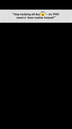 STUDY HACKS | EXAM HACKS on Instagram: "“📚 6 HOURS > 12 HOURS 😳 You don’t need to study all day to score high — you just need a structured plan like this 👇 ✨ Focus on: ✅ Reading for growth ✅ Smart breaks ✅ Vocabulary + reflection ✅ Consistent evening review 💡 Try this for 7 days and watch your focus, memory & discipline skyrocket 🚀 Tag a friend who needs this plan 👇 #StudyMotivation #StudentLife #StudyTips #StudyPlan #Class10 #Productivity #StudySmart #ExamTips #StudyReel #MindX1B #Student