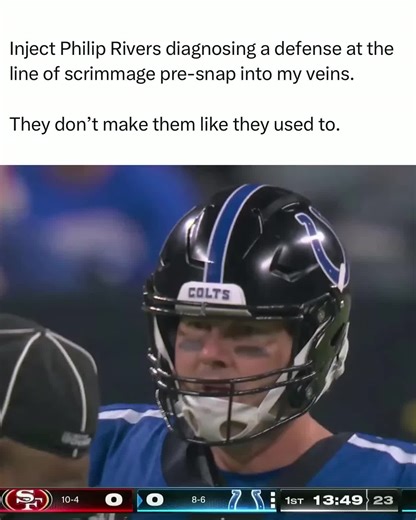 Back before headsets in the helmets 😒 #NFL #Football #PhilipRivers #Colts #Indianapolis