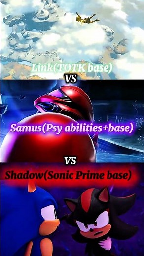 Link vs Samus vs Shadow #shorts #battle #link #samusaran #shadowthehedgehog #nintendo