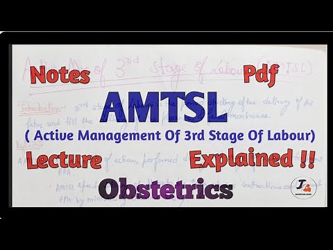 Active Management of Third Stage of Labour (AMTSL) Obstetrics